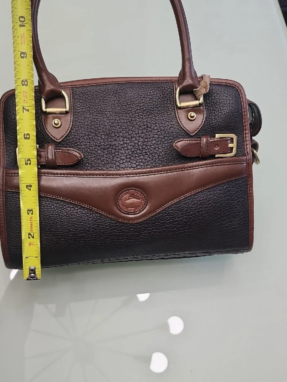 Dooney & Bourke Brown Leather Satchel,It's missing the Shoulder Strip